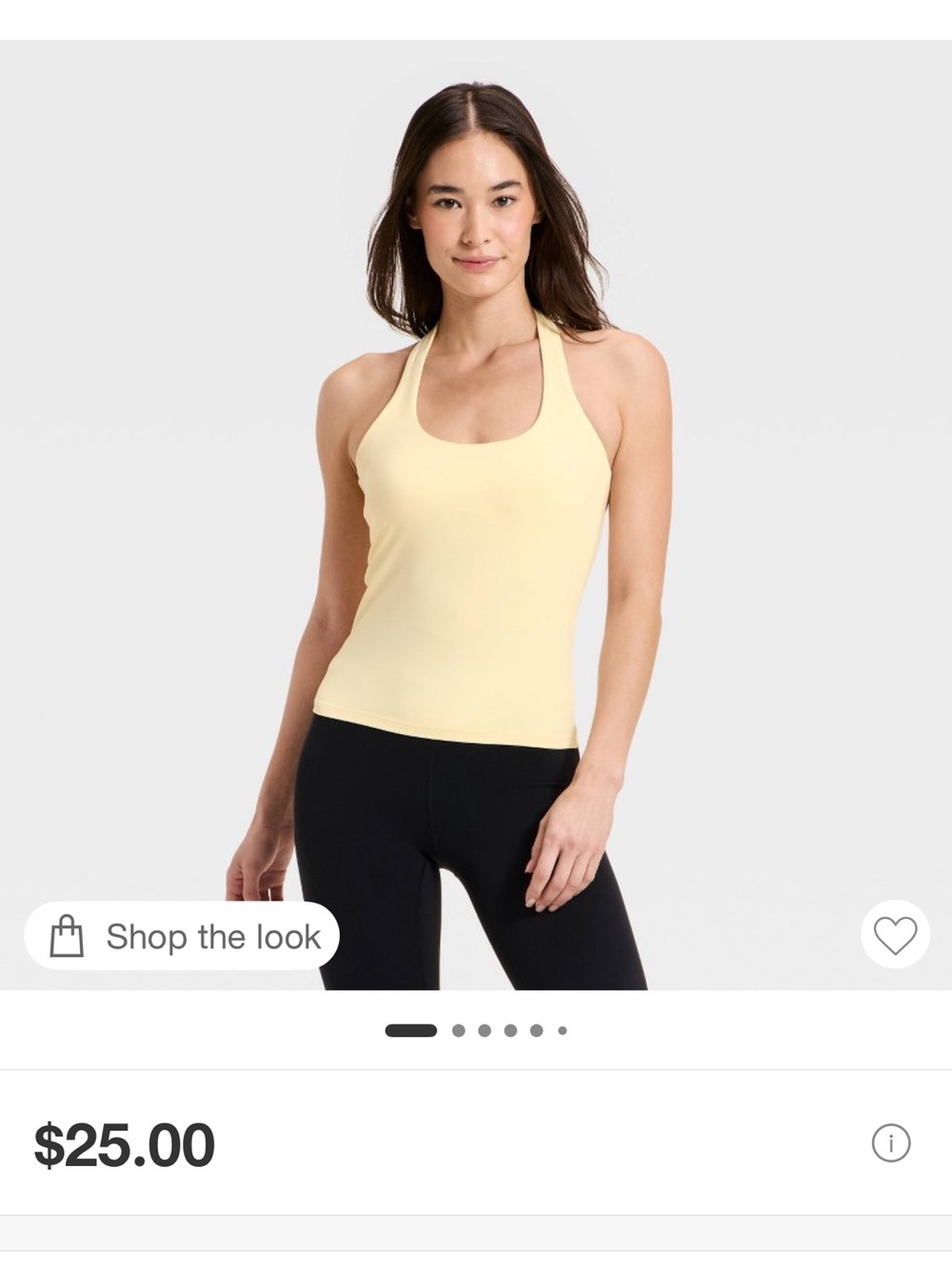 all in motion Pale Yellow Racerback Tank